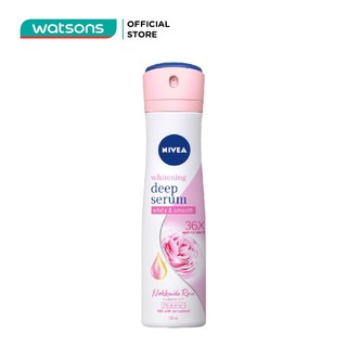 Xịt Ngăn Mùi Nivea Whitening Deep Serum Hokkaido Rose Spray Dưỡng Trắng Chuyên Sâu 150ml