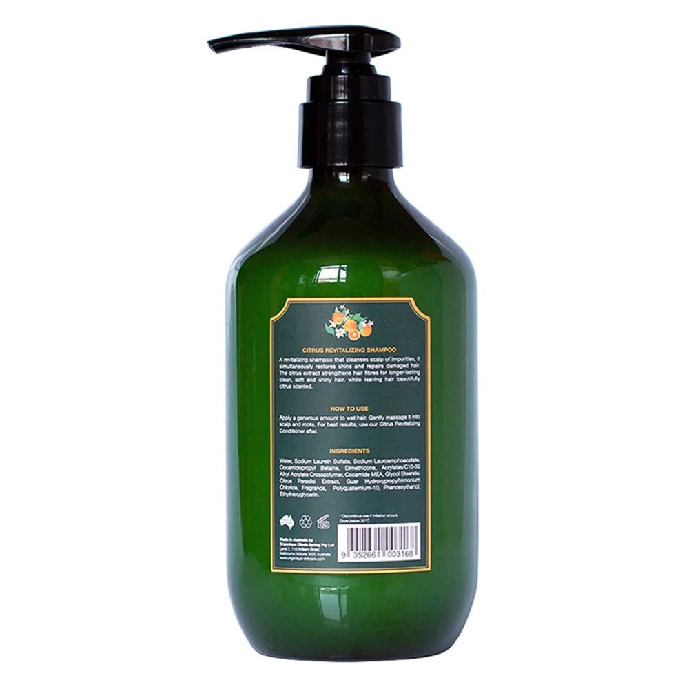 Dầu Gội Organique Phục Hồi Hương Cam Chanh Citrus Revitalizing Shampoo 500ml
