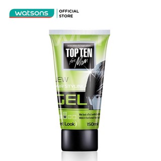 Gel Tạo Nếp Tóc Top Ten For Men Hair Styling Wet Look Cho Kiểu Tóc Đẹp Dễ Dàng & Hoàn Hảo 150ml