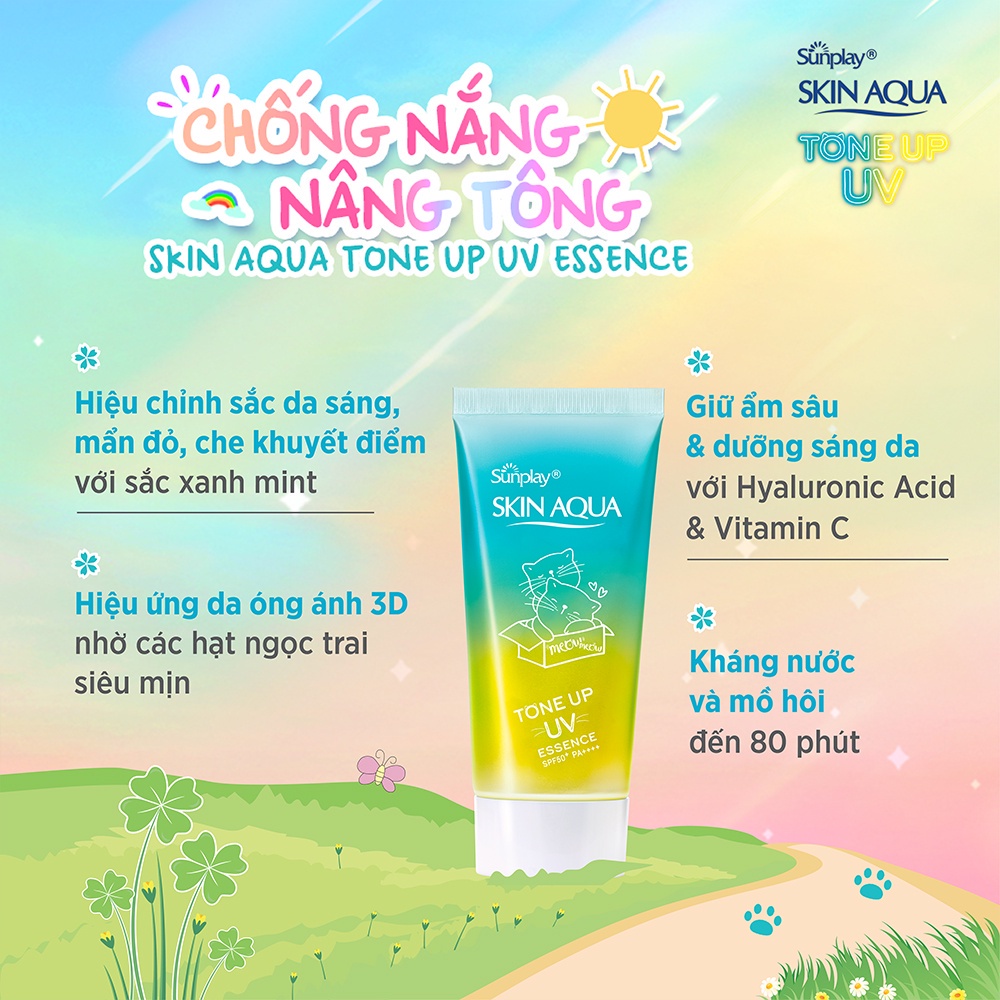 Tinh Chất Chống Nắng Skin Aqua Sunplay Tone Up UV Essence SPF50+ PA++++ Hiệu Chỉnh Sắc Da 50g