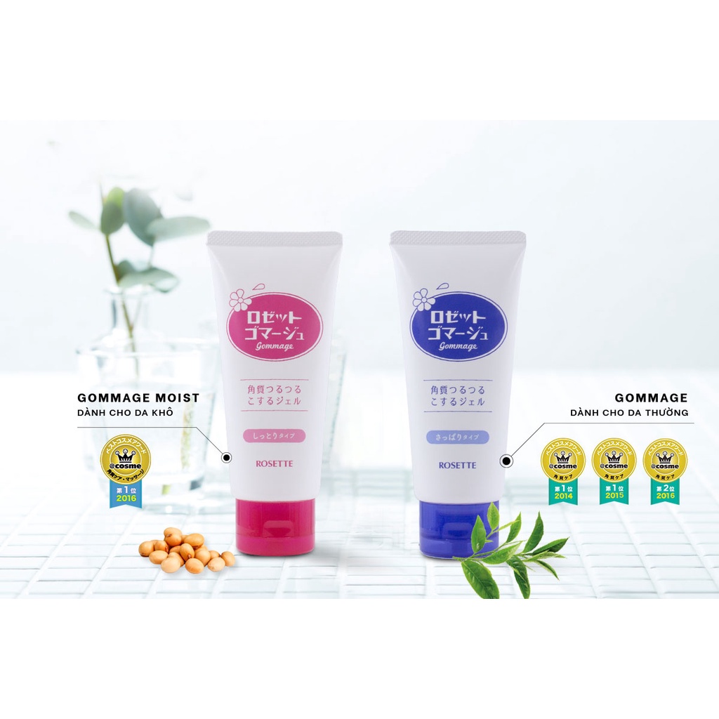 Tẩy Tế Bào Chết Rosette Gommage Moist Dành Cho Da Khô 180g