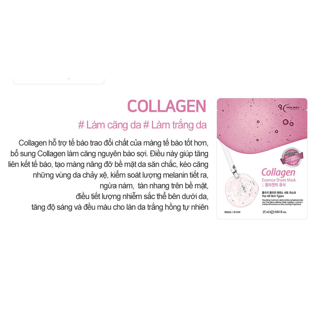 Mặt Nạ Holikey Collagen Essence Sheet Mask Dưỡng Ẩm 25ml
