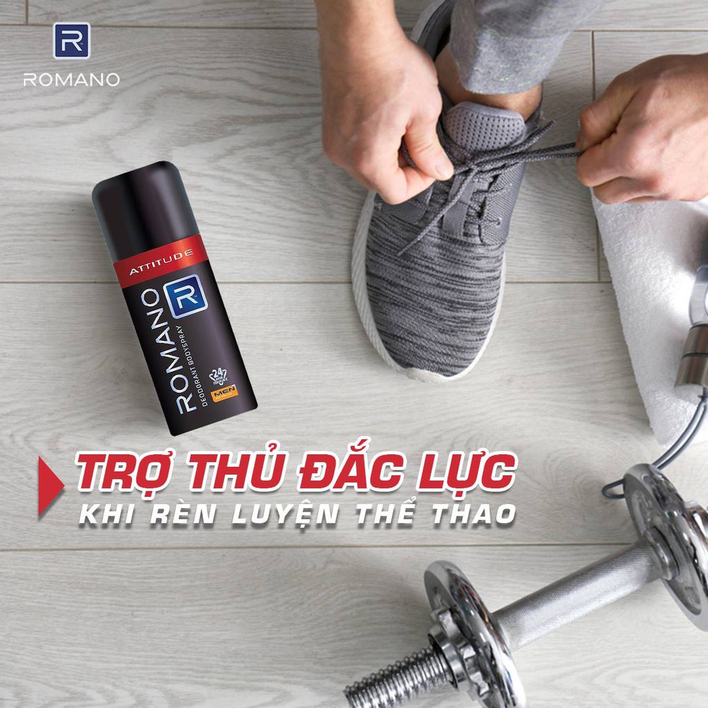 Xịt Khử Mùi Toàn Thân Cho Nam Romano Attitude 150ml