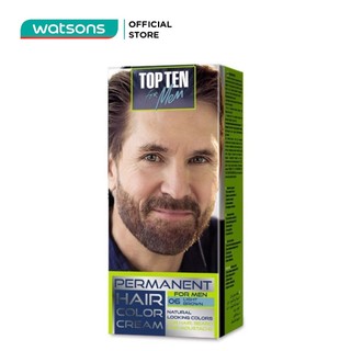 Kem Nhuộm Top Ten For Men Hair Color Cream Natural Looking Đều Màu 40ml .#06 Light Brown Nâu Sáng