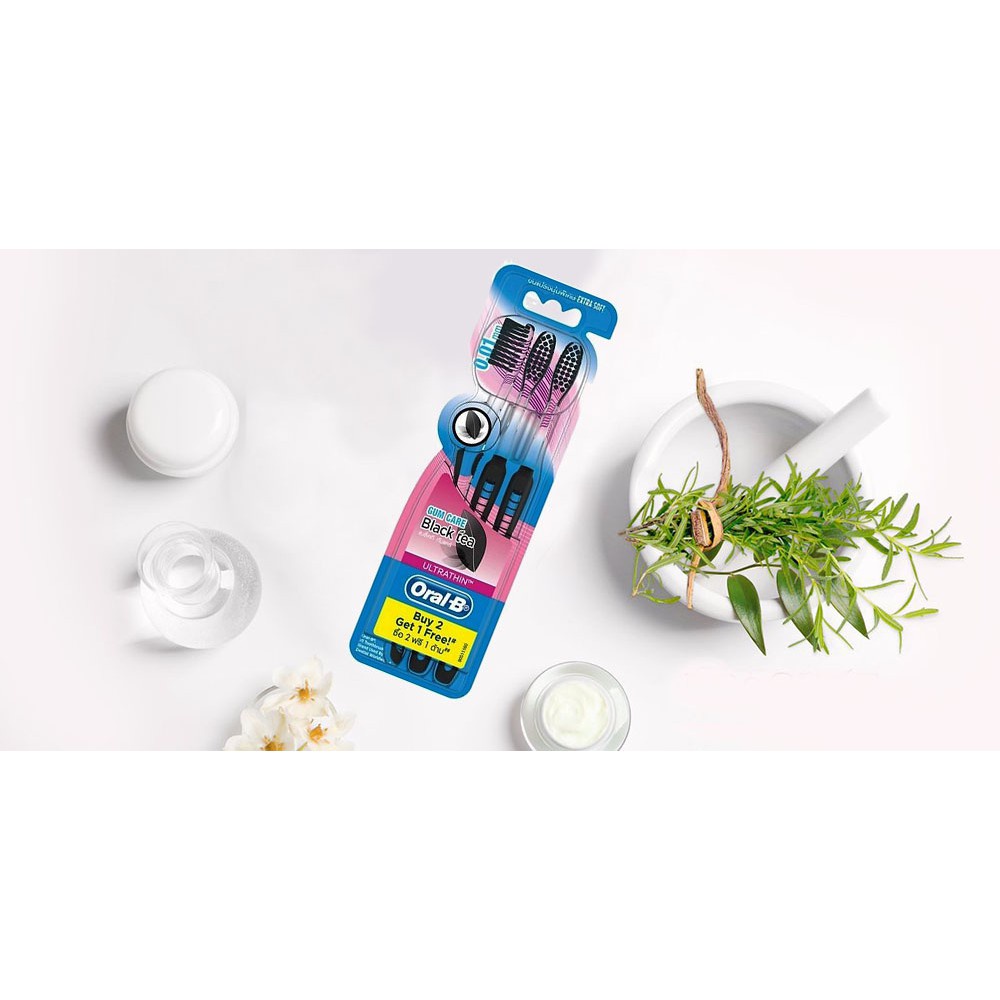 Bàn Chải Đánh Răng ORAL-B Trà Đen Vỉ 3