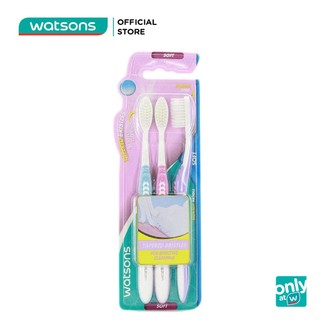 Bàn Chải Đánh Răng Watsons Soft Toothbrush Mềm 3 Cái