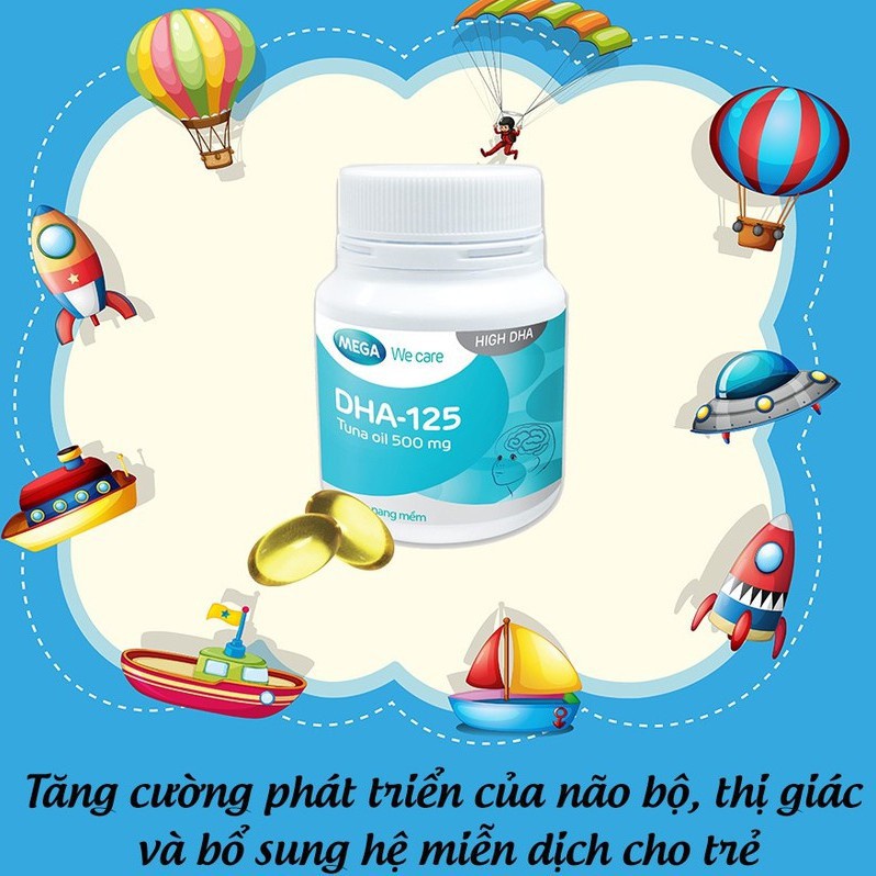 Dầu Cá Ngừ Mega We Care DHA-125 30 Viên/ Hộp