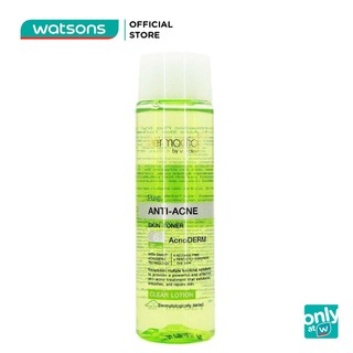 Toner Dermaction Plus By Watsons Pure Anti-Acne Skin AcnoDerm Clear Lotion Cho Da Nhờn Mụn 130ml