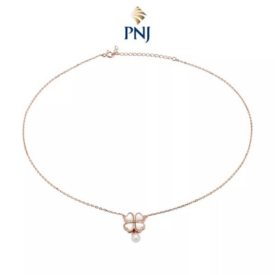 Dây cổ Bạc Đính Mother of Pearl PNJSilver PMPFX060000