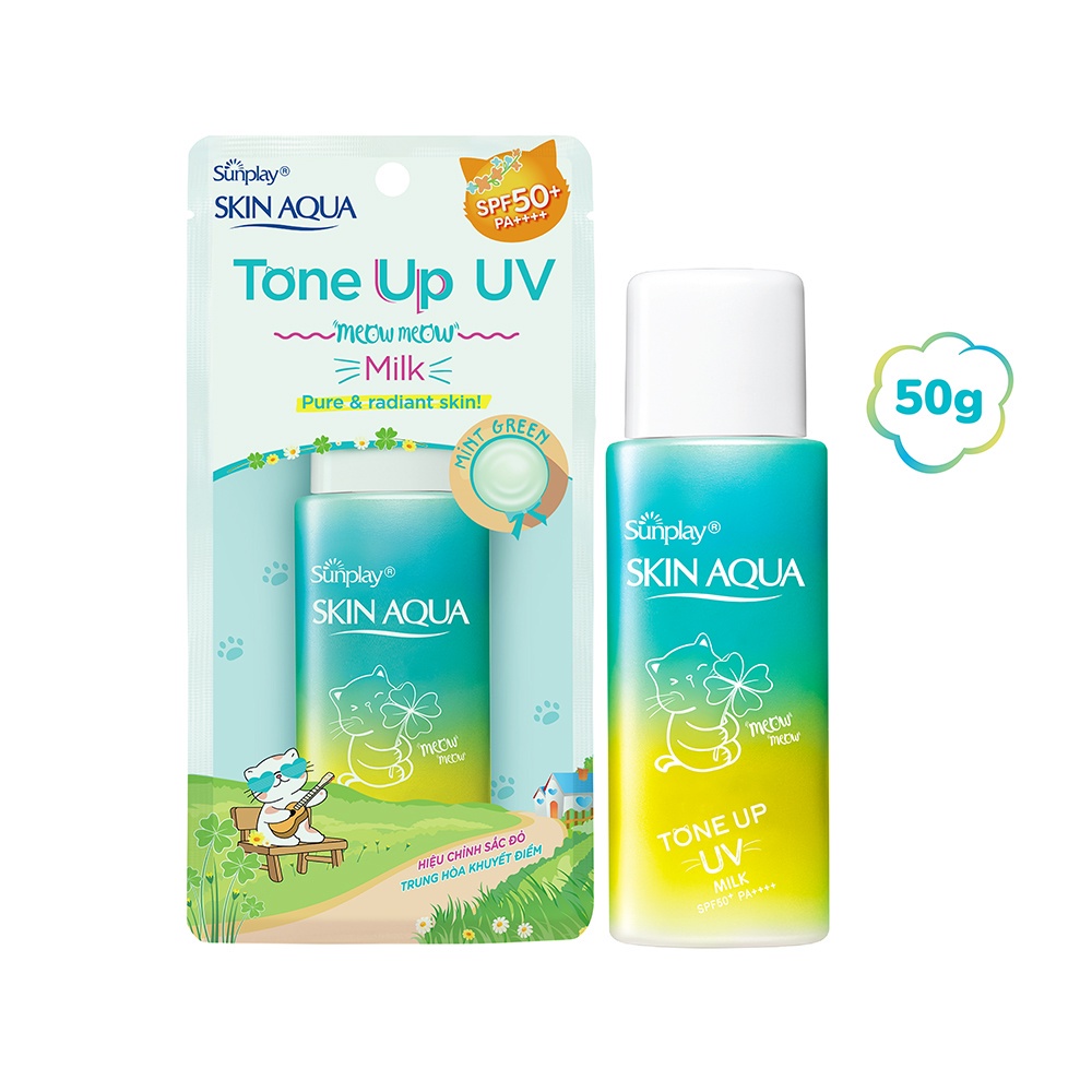 Sữa Chống Nắng Sunplay Hiệu Chỉnh Sắc Da Trung Hòa Khuyết Điểm Skin Aqua Tone Up UV Milk SPF50+ PA++++ 50g