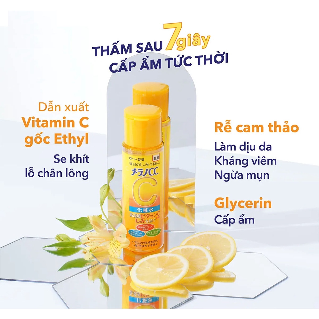 Dung Dịch Dưỡng Trắng Da Vitamin C Melano CC Whitening Lotion 170ml