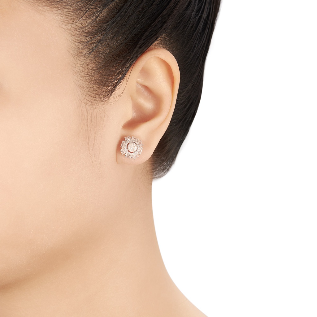 Bông tai Bạc Đính Đá CZ PNJSilver XMXMW060053