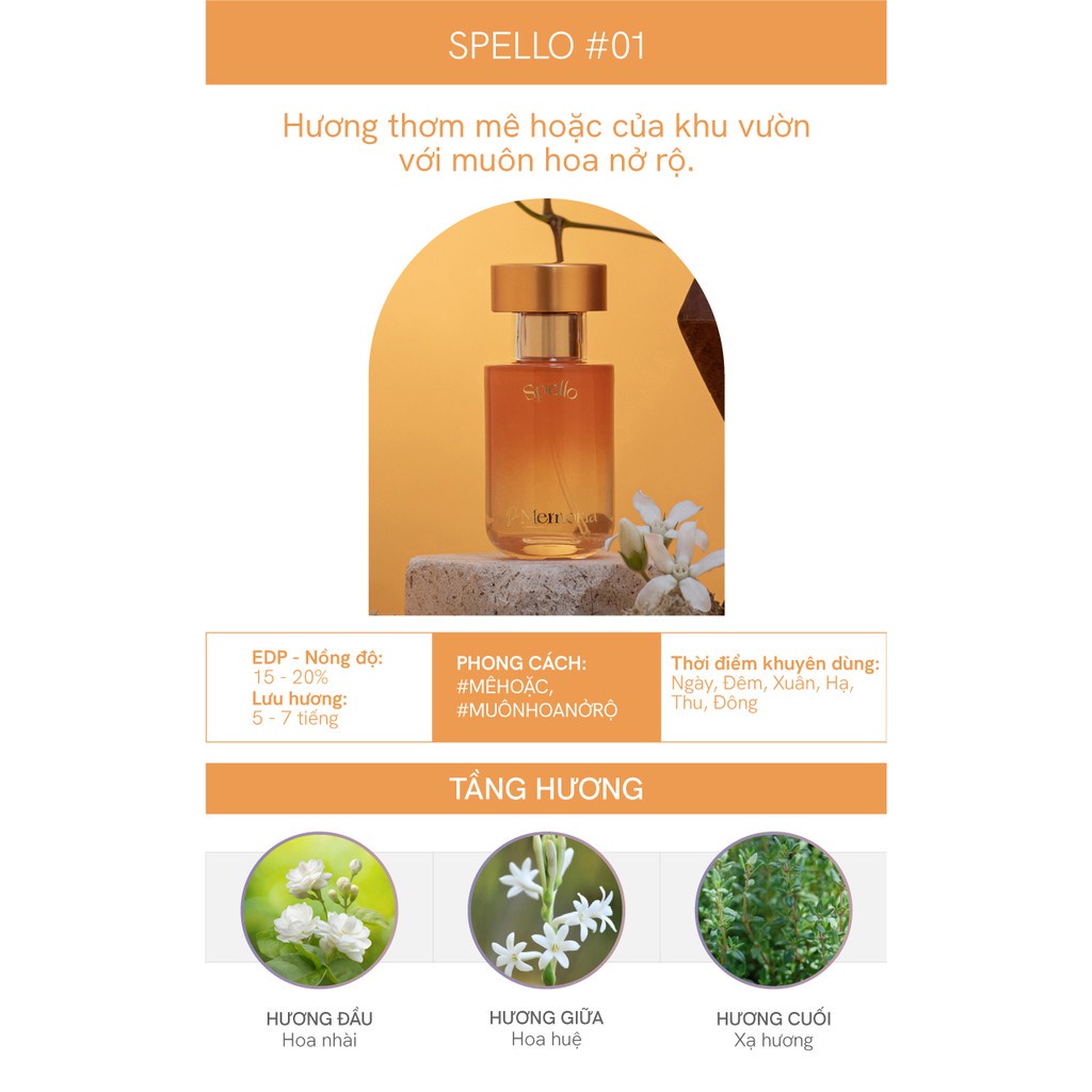 Nước Hoa De Memoria 30ml - 01 Spello Mê Hoặc