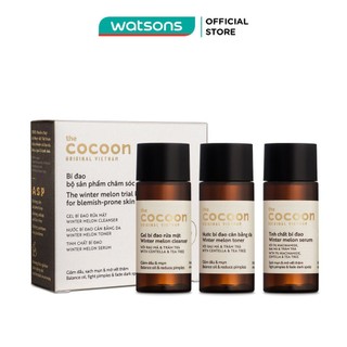 Bộ sản phẩm cocoon chăm sóc da mụn từ bí đao