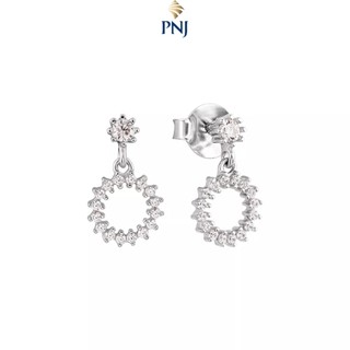 Bông tai Bạc đính đá CZ PNJSilver hình mặt trời