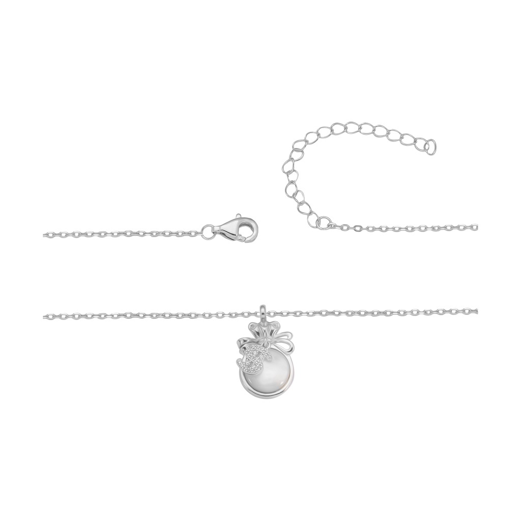 Dây cổ Bạc đính Mother of Pearl PNJSilver PMXMW060004