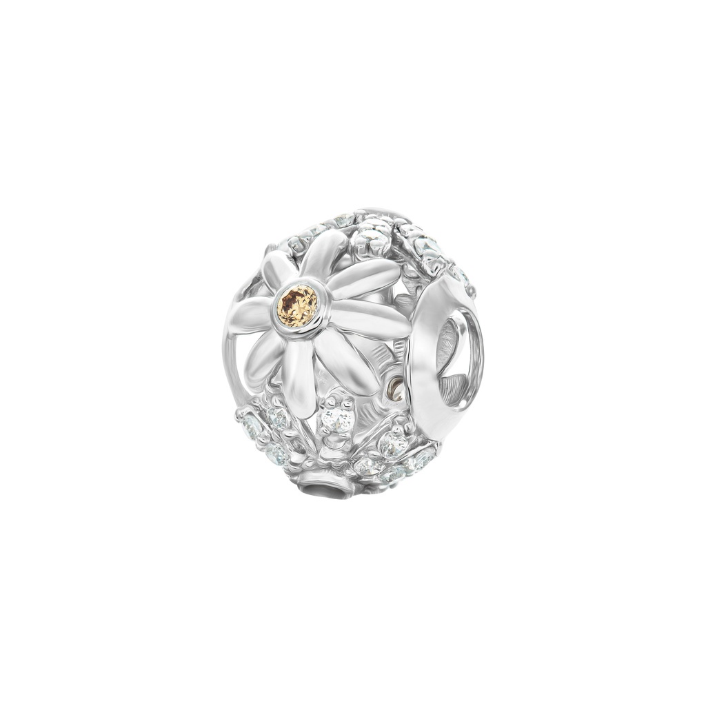 Hạt Charm Bạc đính đá Sythentic PNJSilver ZTXMW000004