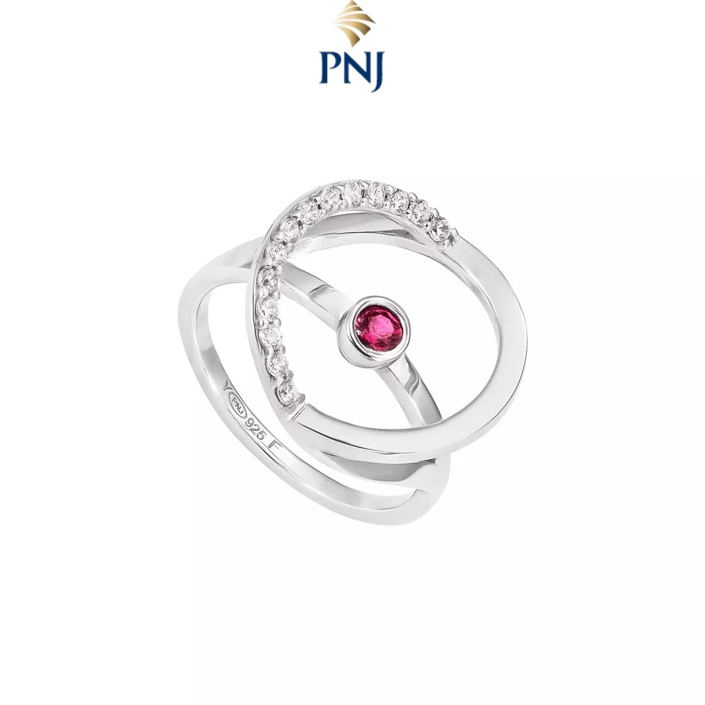 Nhẫn Bạc Đính đá Sythentic STYLE BY PNJ ZTXMW000015