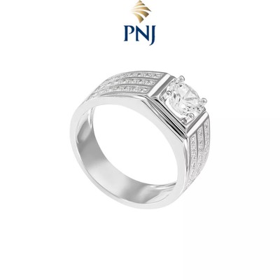 Nhẫn nam Bạc Đính Đá CZ MANCODE by PNJ XMXMW060103