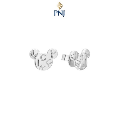Bông tai trẻ em bạc Disney|PNJ Mickey 0000W060021
