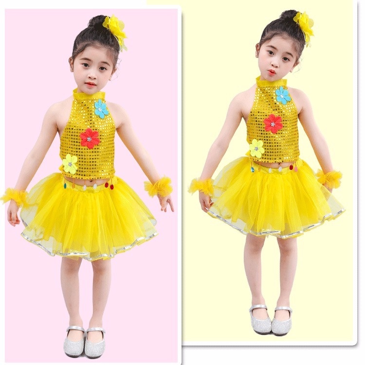 Đầm Công Chúa pettiskirt 8.30 Đính Kim Sa Lấp Lánh Dùng Biểu Diễn Nhảy Múa Cho Bé Gái