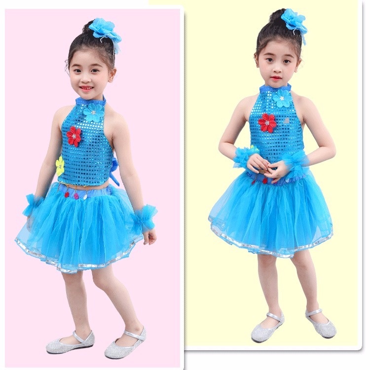 Đầm Công Chúa pettiskirt 8.30 Đính Kim Sa Lấp Lánh Dùng Biểu Diễn Nhảy Múa Cho Bé Gái