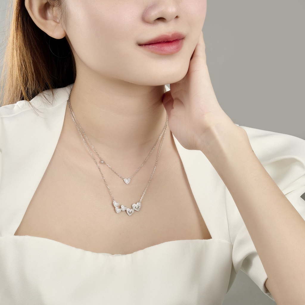 Dây cổ Bạc Đính Đá CZ PNJSilver XMXMW060066