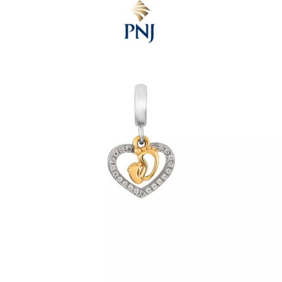 Hạt Charm Bạc Đính Đá CZ PNJSilver XMXMC060004
