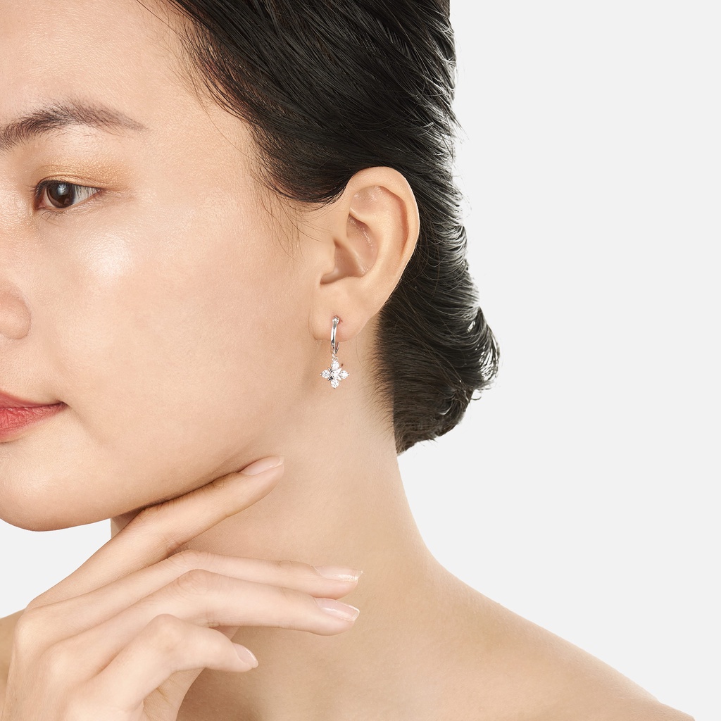 Bông tai Bạc đính đá ECZ PNJSilver XMXMW000035