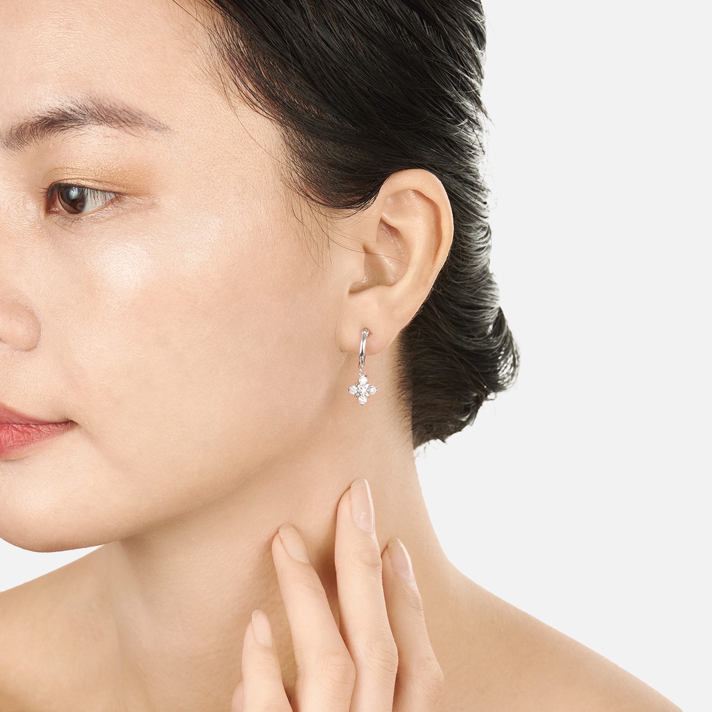 Bông tai Bạc đính đá ECZ PNJSilver XMXMW000035