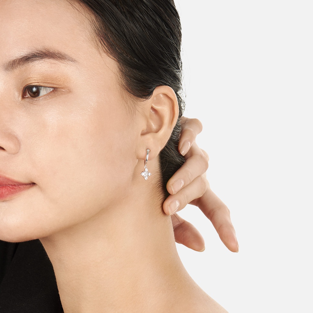 Bông tai Bạc đính đá ECZ PNJSilver XMXMW000035