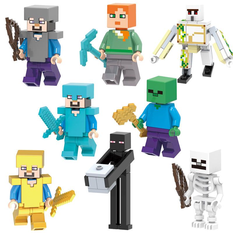 Minecraft Bộ Đồ Chơi Lắp Ráp lego Hình Bộ Xương Người Sắt Độc Đáo