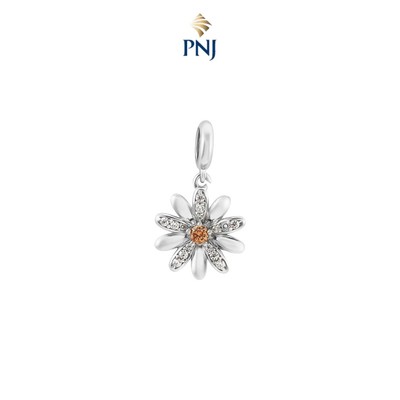 Hạt Charm bạc đính đá Sythentic PNJSilver ZTXMW000005