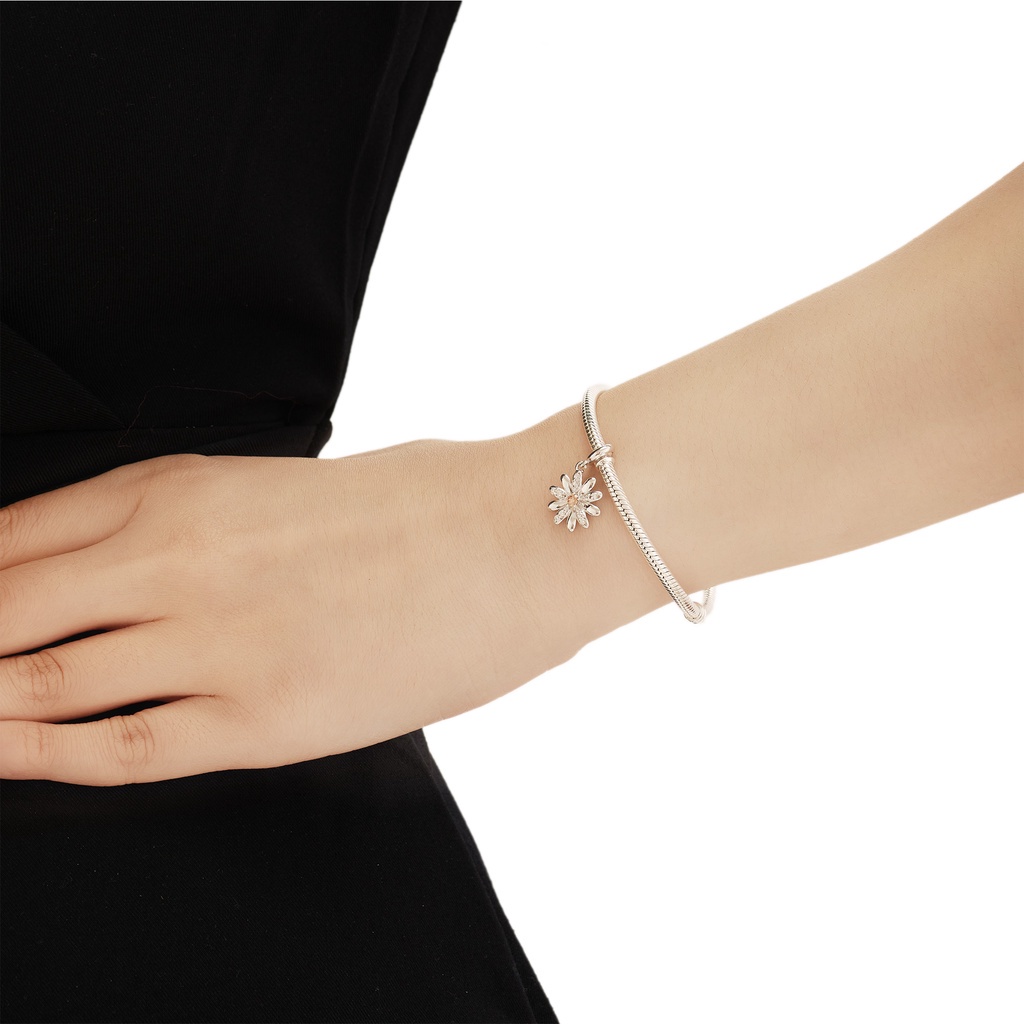 Hạt Charm bạc đính đá Sythentic PNJSilver ZTXMW000005