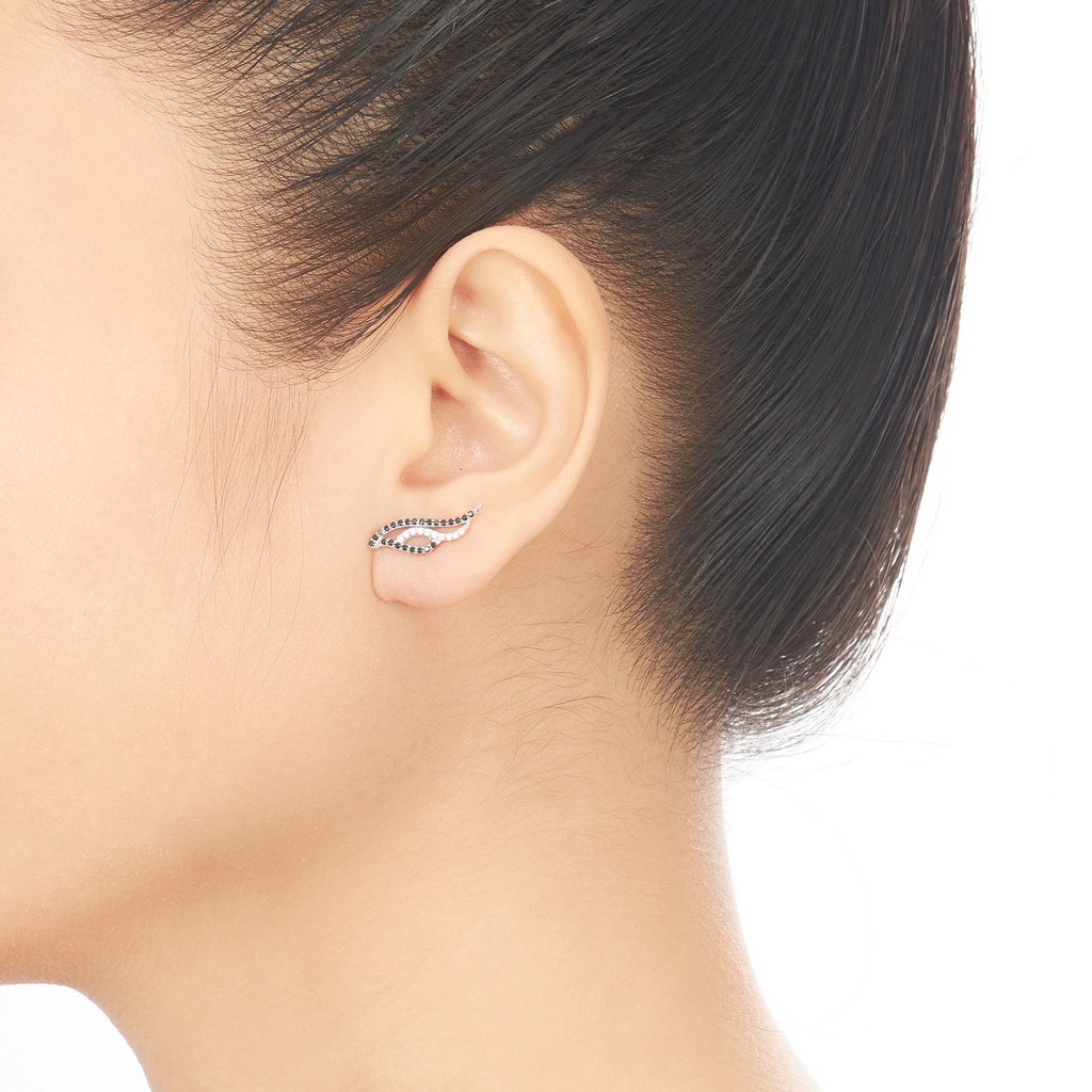 Bông tai bạc đính đá Sythentic PNJSilver ZTXMW000026