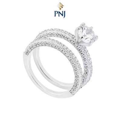 Nhẫn Bạc Đính Đá CZ PNJSilver XMXMW060078