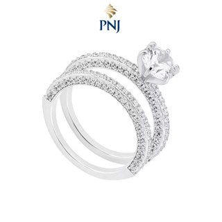  Nhẫn Bạc Đính Đá CZ PNJSilver XMXMW060078 