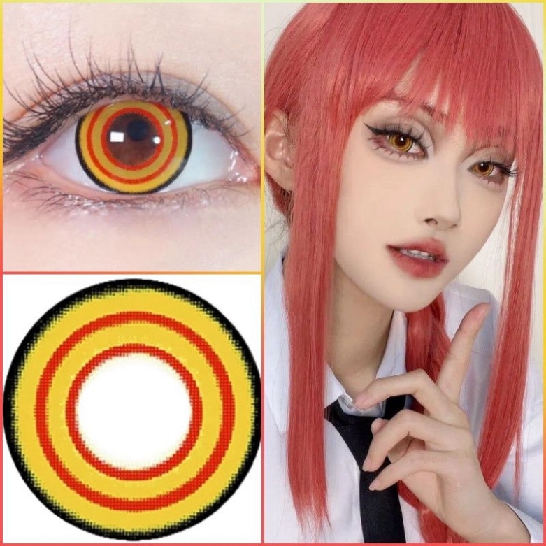 [Sẵn] Lens cosplay Makima - Chainsaw Man - Kính áp tròng [Miu Copslay]