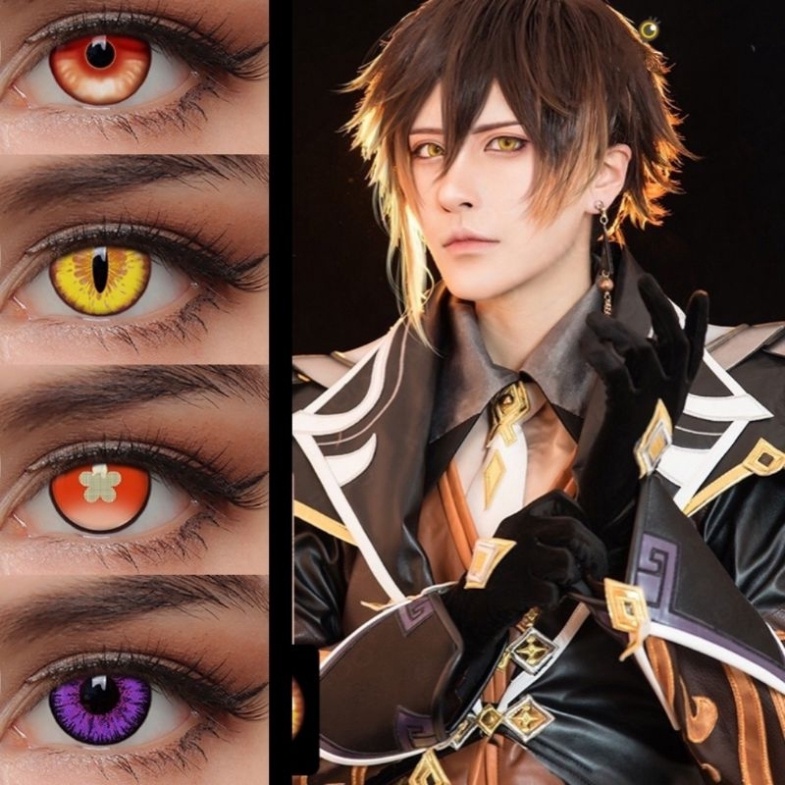 [Sẵn] Nhiều mẫu - Lens cosplay Childe/Xiao/Klee/Hutao/Zhongli/Yae/Kazuha/Raiden - Genshin Impact - K
