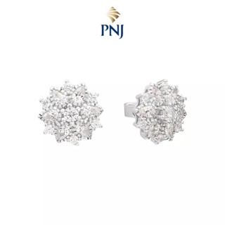 Bông tai bạc đính đá cz pnjsilver xmxmw060038