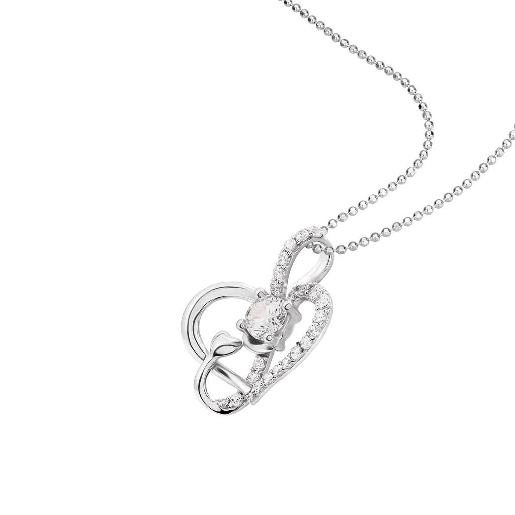 Mặt dây chuyền bạc đính đá ECZ PNJSilver XMXMW000041