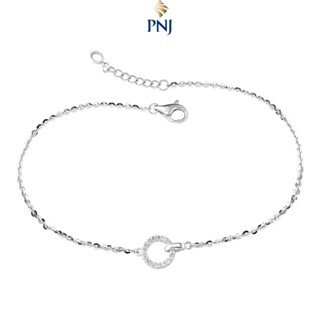 Lắc chân bạc đính đá CZ PNJSilver XM00K000028