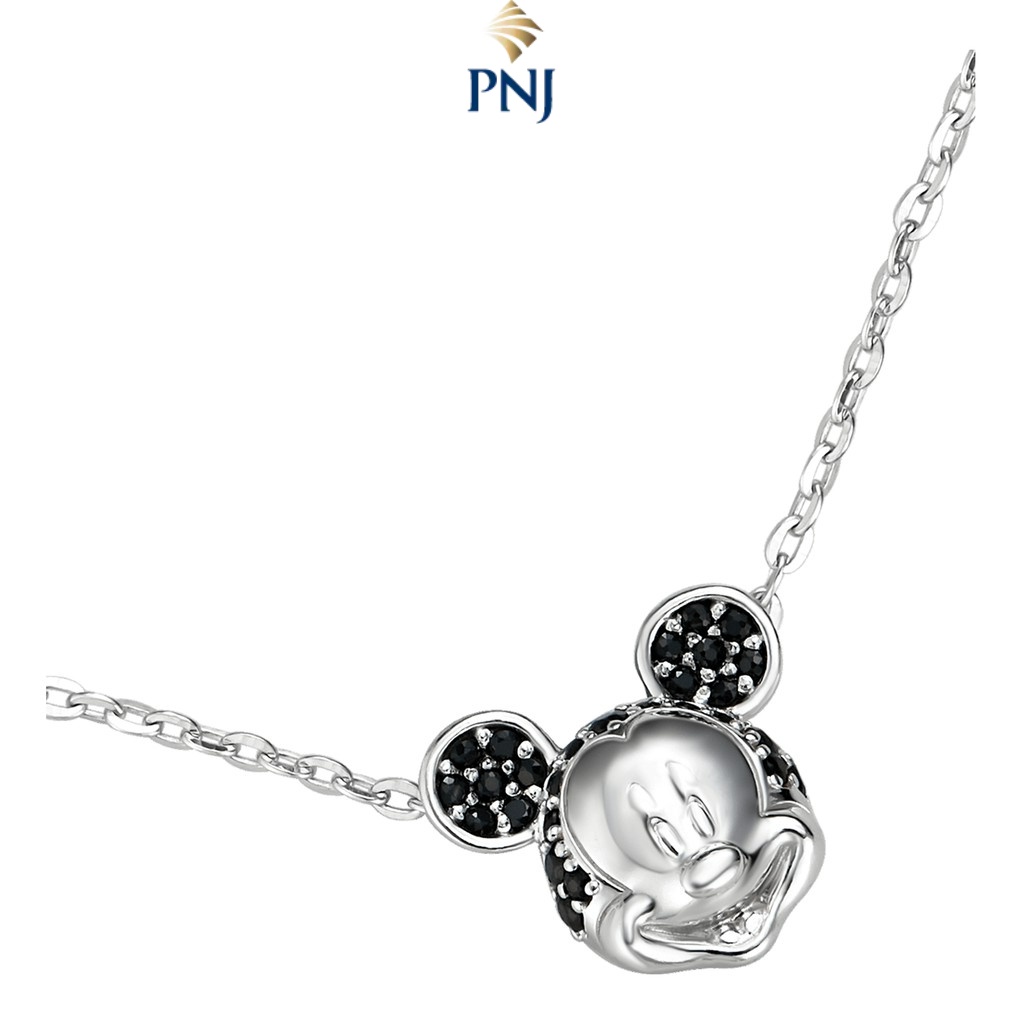 Dây cổ bạc đính đá Disney|PNJ Mickey ZTZTW000002