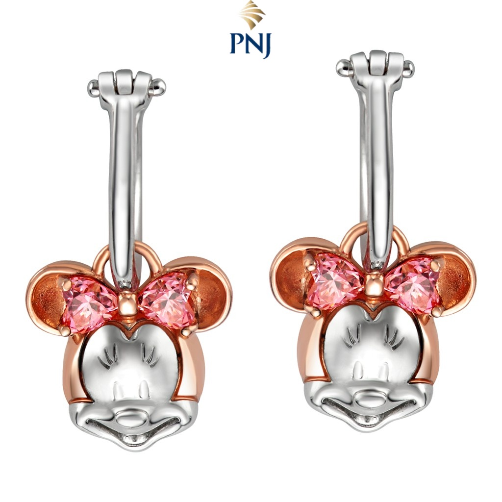 Bông tai trẻ em Bạc đính đá Sythentic Disney|PNJ ZT00H000001
