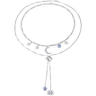 Dây cổ Bạc đính đá Sythentic Style By PNJ ZTXMW000014
