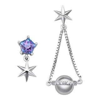 Bông tai Bạc đính đá Sythentic PNJSilver ZTXMW000012