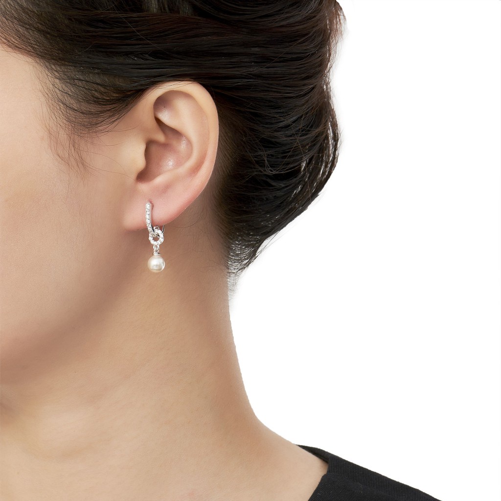 Bông tai Bạc Ngọc trai nhân tạo PNJSilver NHXMW000013