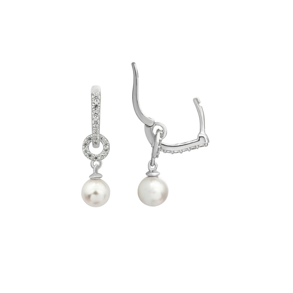 Bông tai Bạc Ngọc trai nhân tạo PNJSilver NHXMW000013