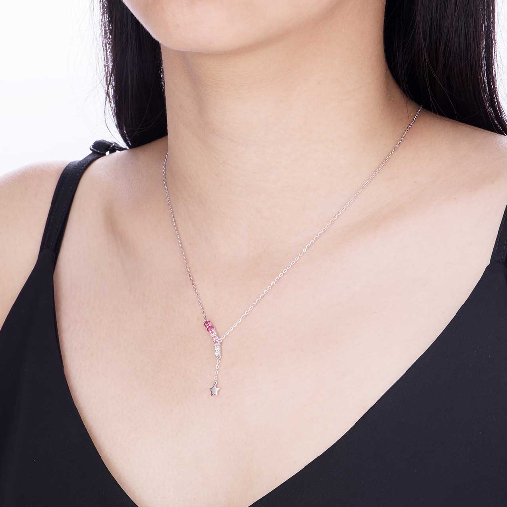 Dây cổ Bạc đính đá ECZ PNJSilver XMZTW000002