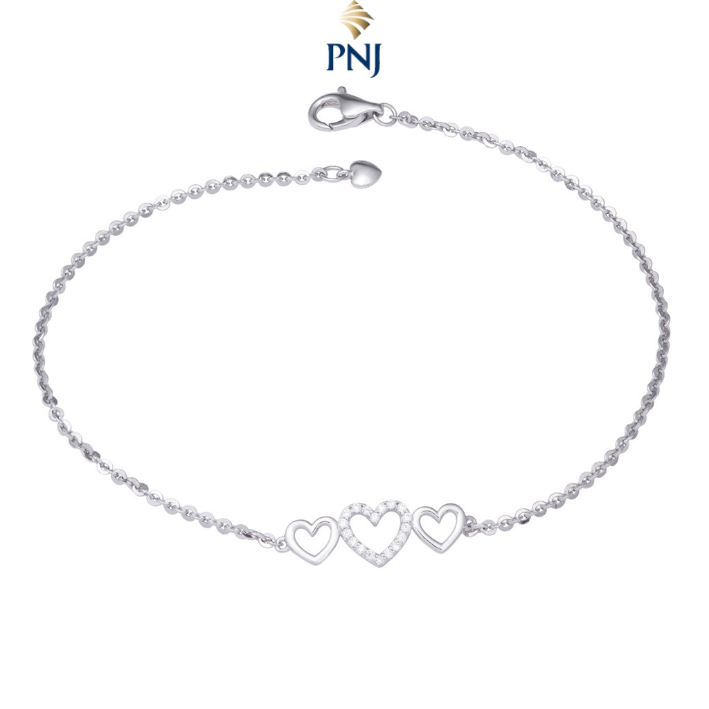 Lắc chân Bạc đính đá CZ PNJSilver XM00K000021